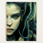 Alien Tech Girl Science Fiction Planer<br><div class="desc">Fantasy, Sci-fi & Horror Art von The Lunarium.</div>