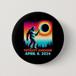 Alien Total Solar Eclipse 4.08.2024 Bekleidung Button
