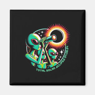 Alien Total Solar Eclipse 4.08.2024 Bekleidung Magnet