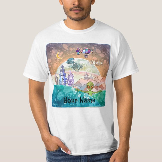 Alien Tower City T-Shirt (Vorderseite)