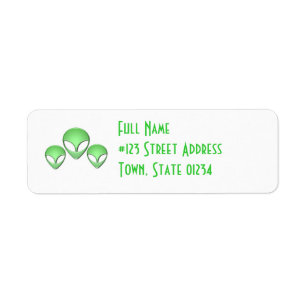 Alien-Triomailings-Adressen-Aufkleber