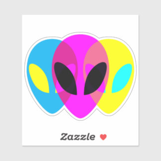 Alien tryptic Extraterrestrial cmyk Aufkleber