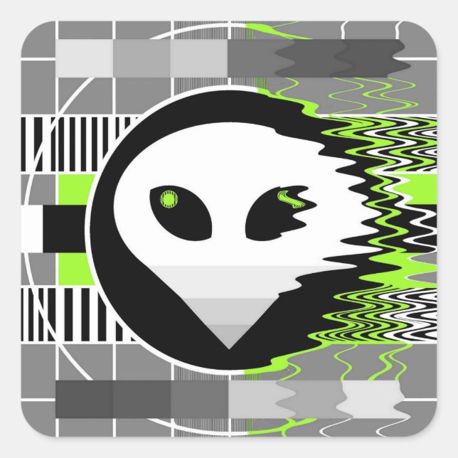 Alien TV Aufkleber (Vorderseite)