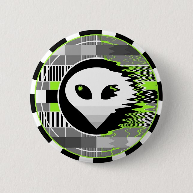 Alien TV Round-Taste Button (Vorderseite)