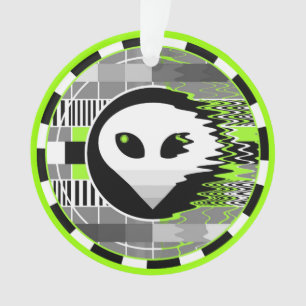 Alien TV Rund Acrylschmuck Ornament