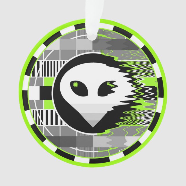 Alien TV Rund Acrylschmuck Ornament (Vorderseite)
