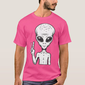 Alien Typ Peace Out T-Shirt