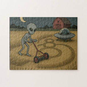 Alien über den sonnigen Raum Science Fiction