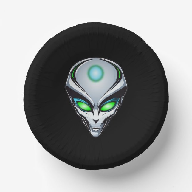 Alien UFO Abduction Space Geburtstagsparty Pappteller (Vorderseite)