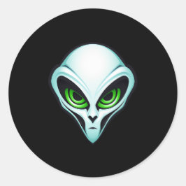Alien UFO Abduction Space Geburtstagsparty Runder Aufkleber