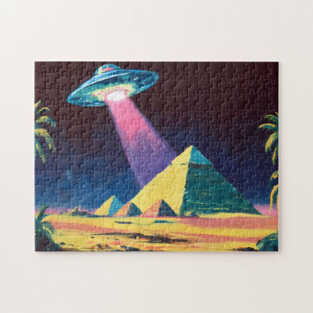 Alien UFO Ägyptische Pyramiden (Horizontal)