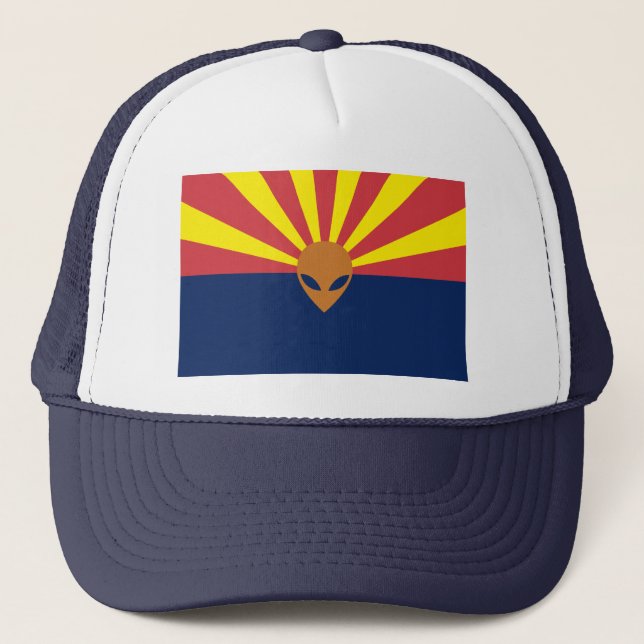 Alien UFO Arizona Truckerkappe (Vorderseite)