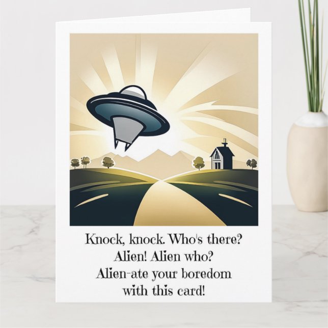 Alien UFO Big Card Karte (Vorderseite)