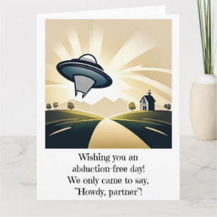 Alien UFO Big Card Karte