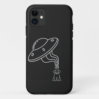 Alien UFO entführt einen Hundewelpen Case-Mate iPhone Hülle