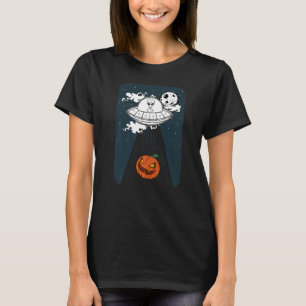 Alien-Ufo-Entführungs-Faule-Halloween-Verkleidung T-Shirt