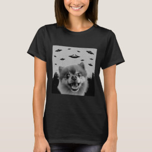 Alien UFO Funny Spitz Dog Lover Men Women Kind T-Shirt