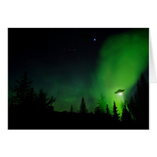Alien UFO im alaskischen Himmel (Vorderseite (Horizontal))