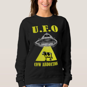 Alien Ufo Kuh Entführung Alien Space Sweatshirt
