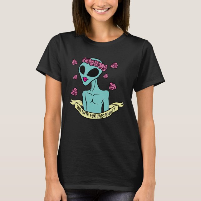 Alien Ufo Space Monster Abduction Perfect Idea T-Shirt (Vorderseite)