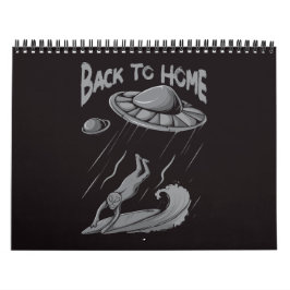 Alien ufo Surfanleitung mit Zurück zum Zuhause Kalender