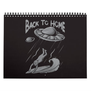 Alien ufo Surfanleitung mit Zurück zum Zuhause Kalender