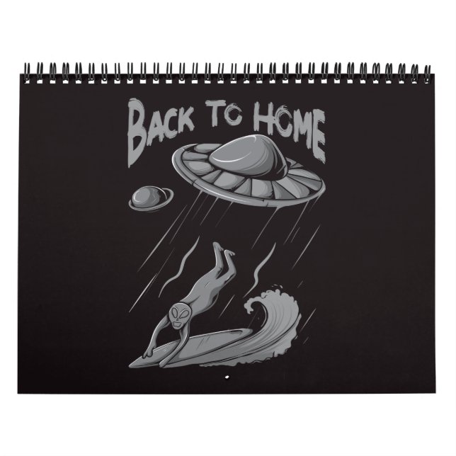 Alien ufo Surfanleitung mit Zurück zum Zuhause Kalender (Titelbild)