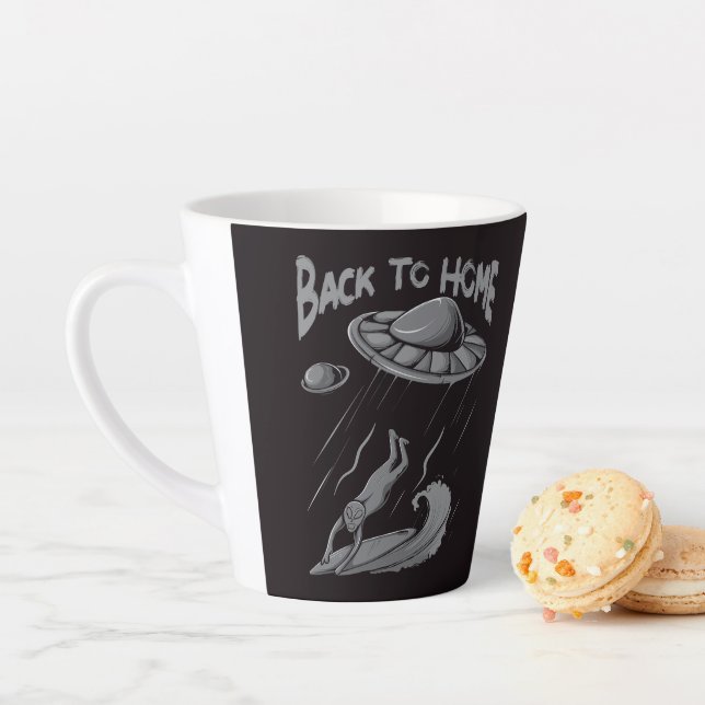 Alien ufo Surfanleitung mit Zurück zum Zuhause Milchtasse (Beispiel)