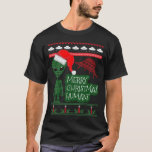 Alien UFO Ugly Christmas Sweater gegossen T-Shirt<br><div class="desc">Alien UFO Ugly Christmas Sweater Style</div>