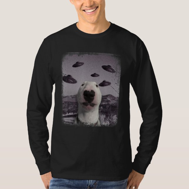 Alien UFO Walter Dog Meme Funny T-Shirt (Vorderseite)