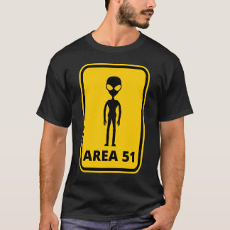 Alien UFO-Zeichen des Bereichs-51 T-Shirt