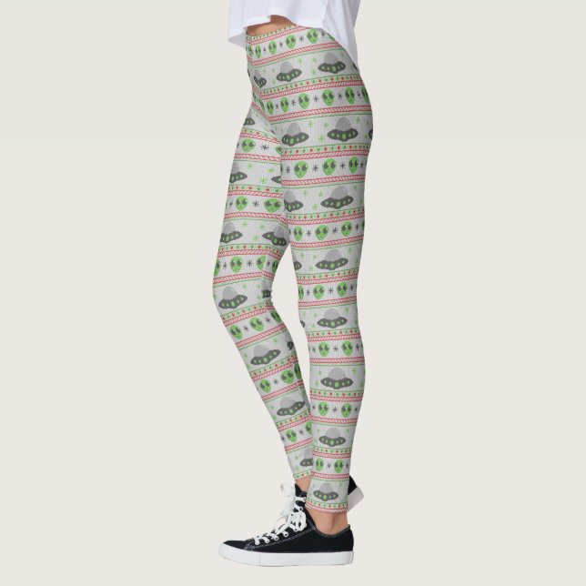 Alien Ugly Christmas Sweater Leggings (Links)