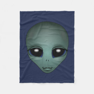 Alien-umfassendes niedliches alien-graue fleecedecke