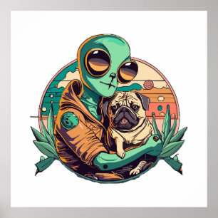 Alien und Mops Poster