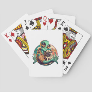 Alien und Mops Spielkarten
