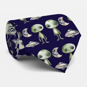 Alien und Raumfahrt Krawatte