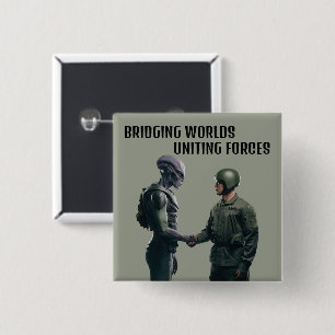 Alien und Soldat Button