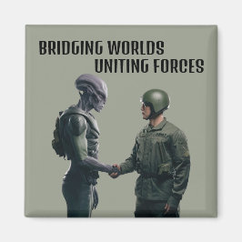 Alien und Soldat Magnet