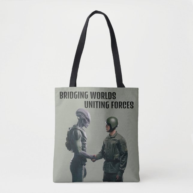 Alien und Soldat Tasche (Vorderseite)