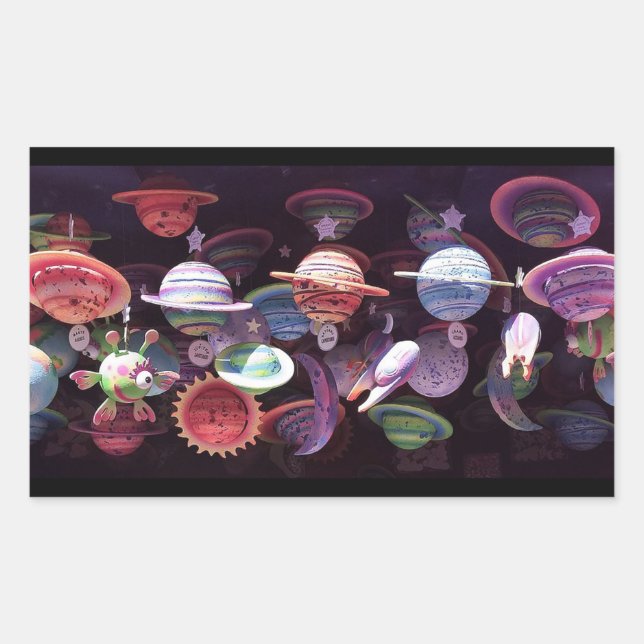 Alien Universe Rechteckiger Aufkleber (Vorderseite)