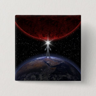 Alien unter den Planeten Button