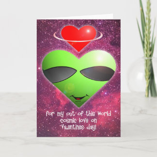 Alien Valentinstag Feiertagskarte
