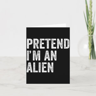 Alien-Verkleidung für eine lustige Halloween-Party Karte