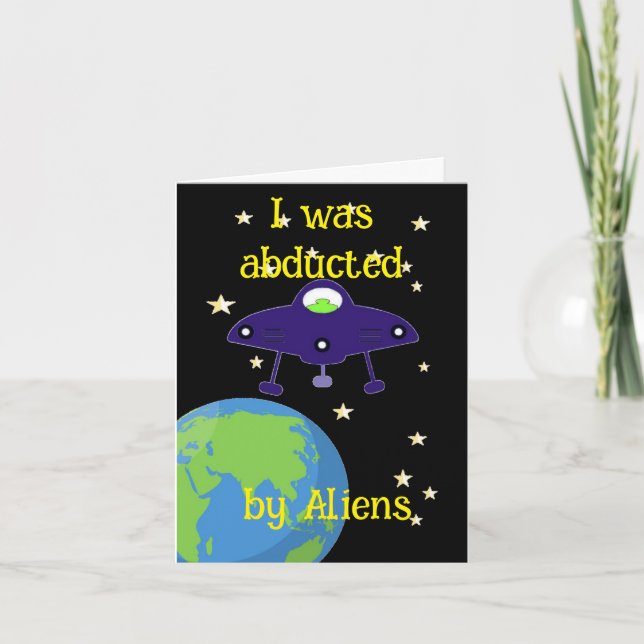 Alien verpasst Geburtstag Karte (Vorderseite)