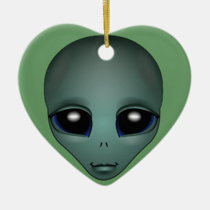Alien-Verzierungs-niedliche Keramikornament