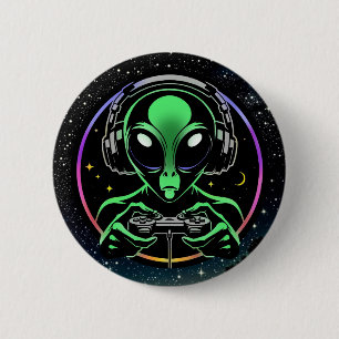 Alien Video Games mit Star Background Button