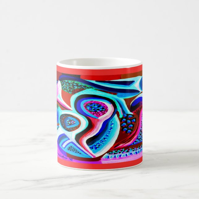 Alien-Vision-Kunst Kaffeetasse (Mittel)