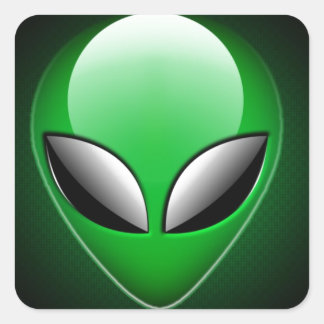Alien_wad Quadratischer Aufkleber