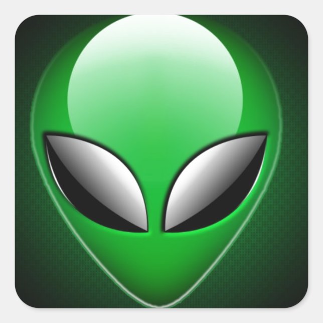 Alien_wad Quadratischer Aufkleber (Vorderseite)