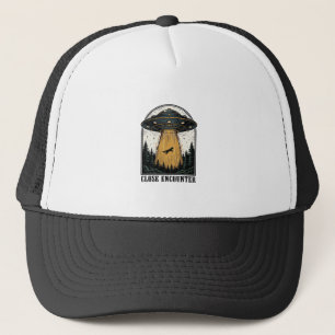 Alien-Wald-Entführung Vintage-UFO-Gravur Truckerkappe